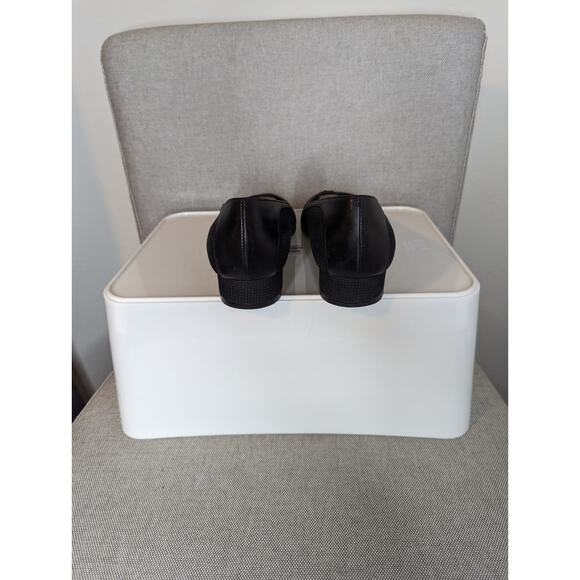 Bruno Magli Black Peep Toe Suede Low Wedge Heels - Picture 6 of 6